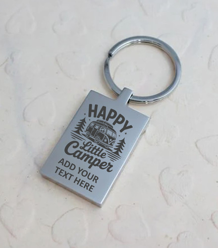 Personalised rectangle keyring - personalised,