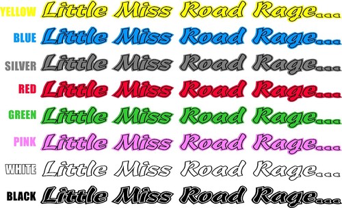 Little miss road rage car - x,