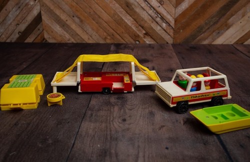 Vintage toy car - toy, camper