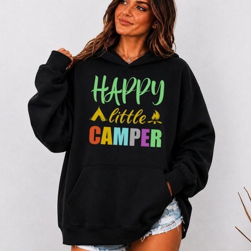 Happy little camper - camper, tent