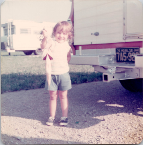 Little girl fishing - little,