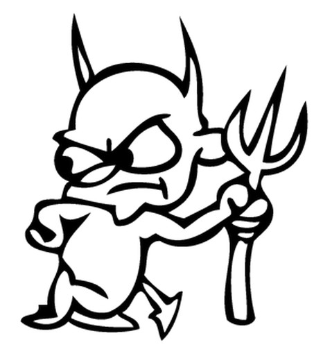 Little devil outline - devil,